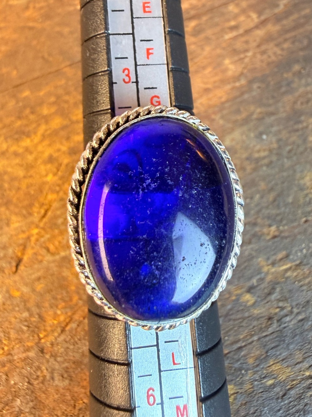 Sea Glass Oval Statement Ring